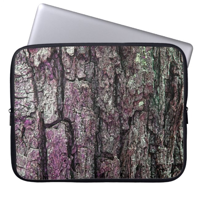 Capa Para Notebook Roxo velho do latido de pinheiro da natureza (Frente)