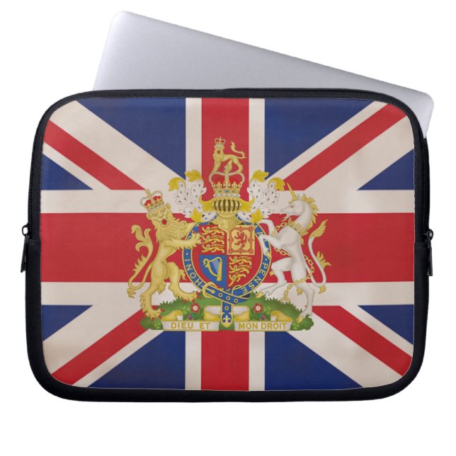 Capa Para Notebook Royal Crest em Union Jack. (Frente)