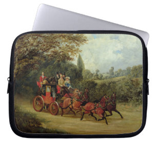 Capa Para Notebook Royal Mail treina com passageiros (óleo no canva