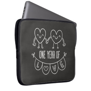 Capa Para Notebook rua Aniversário Gift Chalk Hearts Bolsa de laptop