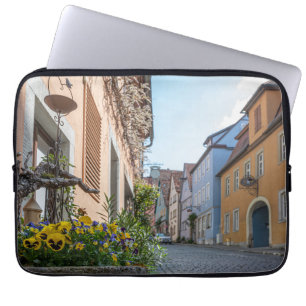 Capa Para Notebook Rua colorida em Rothenburg ob der Tauber