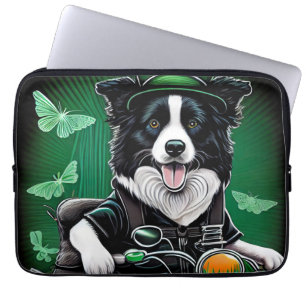 Capa Para Notebook Rua de bicicleta de condução de Cachorro Fronteiri