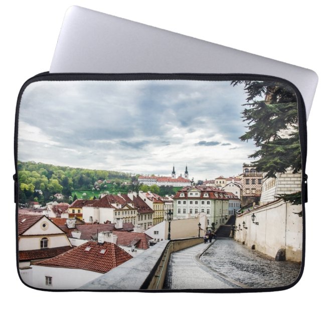 Capa Para Notebook Rua em Praga centro (Frente)