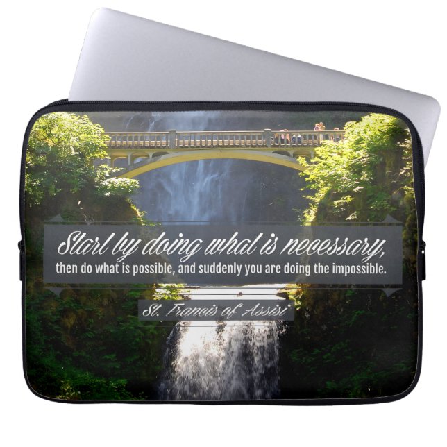 Capa Para Notebook Rua Francisco de Assisi Citação Inspiracional "Faz (Frente)
