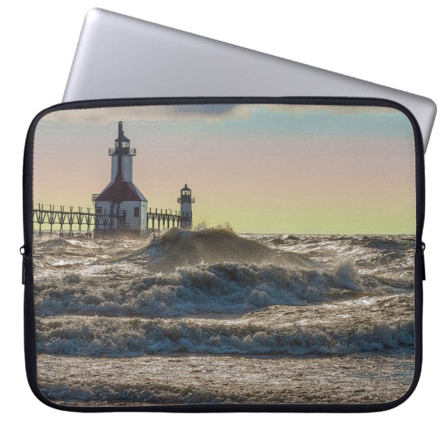 Capa Para Notebook Rua Joseph Lighthouse Painterly (Frente)