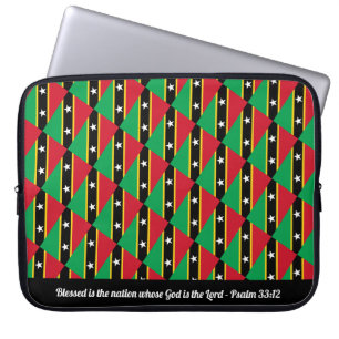 Capa Para Notebook RUA KITTS & NEVIS Psalm 33:12 Laptop de Nação Aben