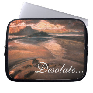 Capa Para Notebook Rua Michael mount em Cornwall, coloque sua palavra