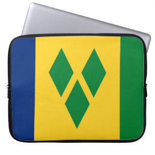 Capa Para Notebook Rua Vincent e Bandeira de Granadinas Vincy