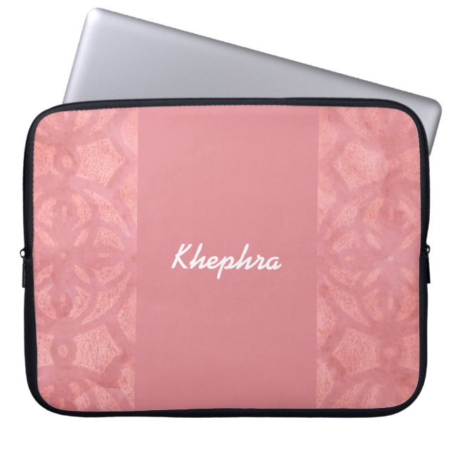 Capa Para Notebook Ruddy Pink Batik Name (Frente)