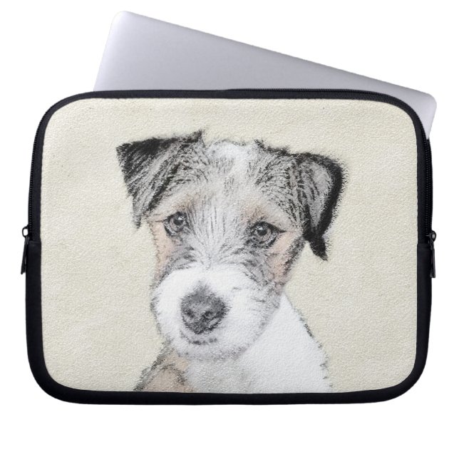 Capa Para Notebook Russell Terrier Rough Painting - Arte Original de  (Frente)