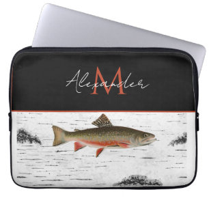 Capa Para Notebook Rustic Aspen Latido Trout Pescador Lake House
