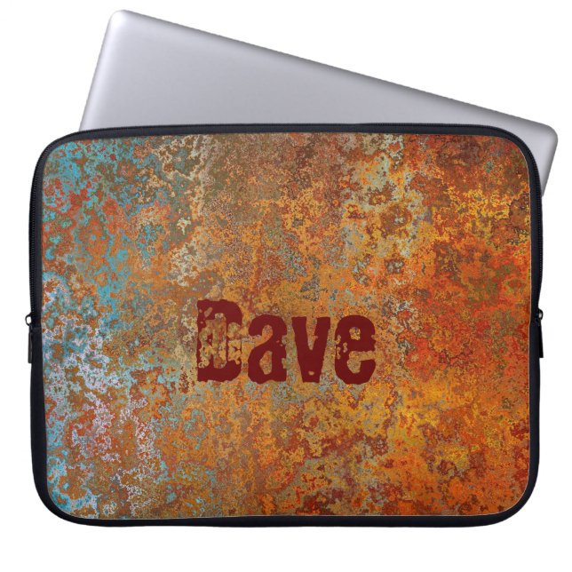 Capa Para Notebook Rusty, Verdigris, Grunge Steampunk Personalizado L (Frente)