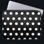 Capa Para Notebook Saco branco dos eletrônicos das bolinhas<br><div class="desc">Os eletrônicos ensacam a caracterização das bolinhas brancas sobre um fundo preto.</div>