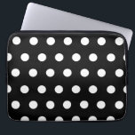 Capa Para Notebook Saco branco dos eletrônicos das bolinhas<br><div class="desc">Os eletrônicos ensacam a caracterização das bolinhas brancas sobre um fundo preto.</div>