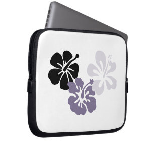 Capa Para Notebook Saco cinzento dos eletrônicos do hibiscus