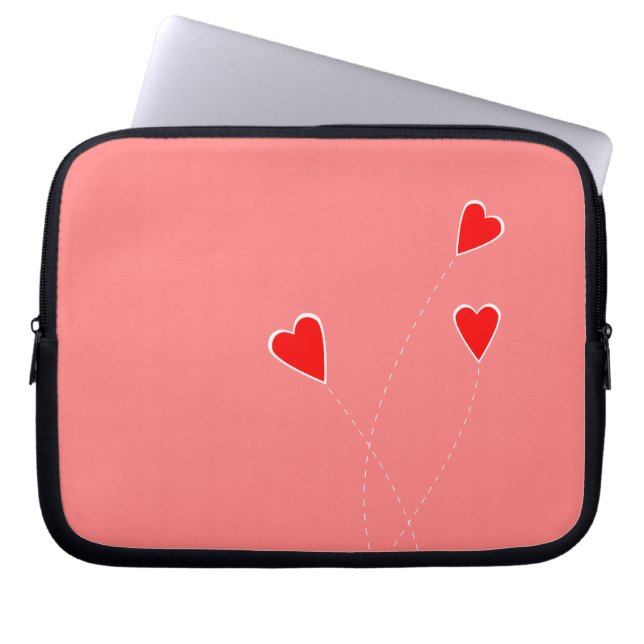 Capa Para Notebook Saco de Corações de São Valentim (Frente)