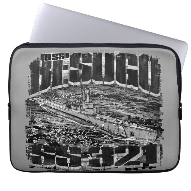 Capa Para Notebook Saco de Eletrônicos Besugo Submarinos (Frente)