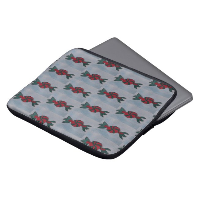 Capa Para Notebook Saco de Eletrônicos de Mintas Doces (Frente Topo)