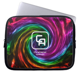 Capa Para Notebook Saco de Eletrônicos Multicores de Fumaça Torcida