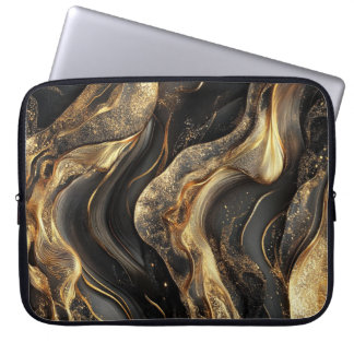 Capa Para Notebook Saco de Laptop Cósmico Preto Futurístico com Arte