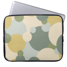 Saco de laptop de moléculas verde-amarelas