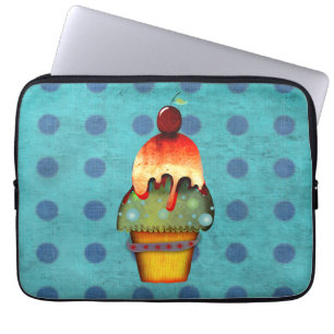 Capa Para Notebook Saco de Neoprene de sorvete de Cupcake