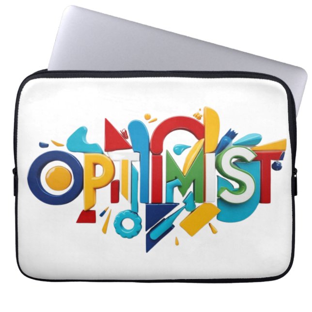 Capa Para Notebook Saco de presente Macbook, Presente Optimista (Frente)