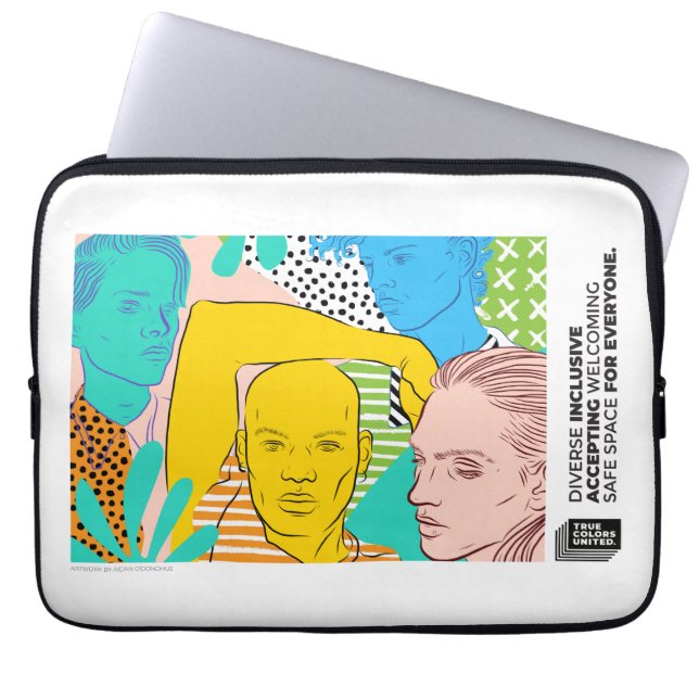 Capa Para Notebook Saco dos eletrônicos da diversidade & da inclusão (Frente)