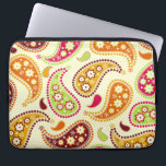 Capa Para Notebook Saco dos eletrônicos de Boho Paisley<br><div class="desc">Um saco dos eletrônicos que caracteriza um design de paisley no boho inspirou máscaras de cor-de-rosa,  de verde,  Borgonha,  laranja,  e amarelo.</div>