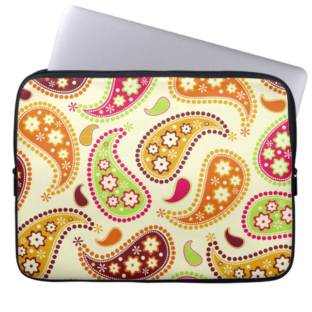 Capa Para Notebook Saco dos eletrônicos de Boho Paisley (Frente)