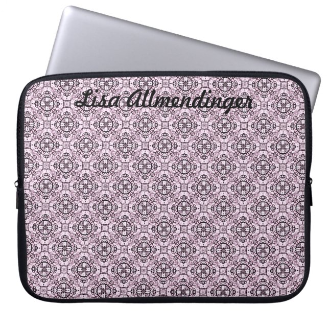 Capa Para Notebook Saco dos eletrônicos do teste padrão da lavanda (Frente)
