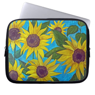 Capa Para Notebook Saco Eletrônicos de girassóis