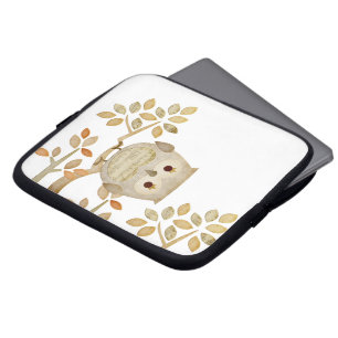 Capa Para Notebook Saco musical dos eletrônicos da coruja da árvore