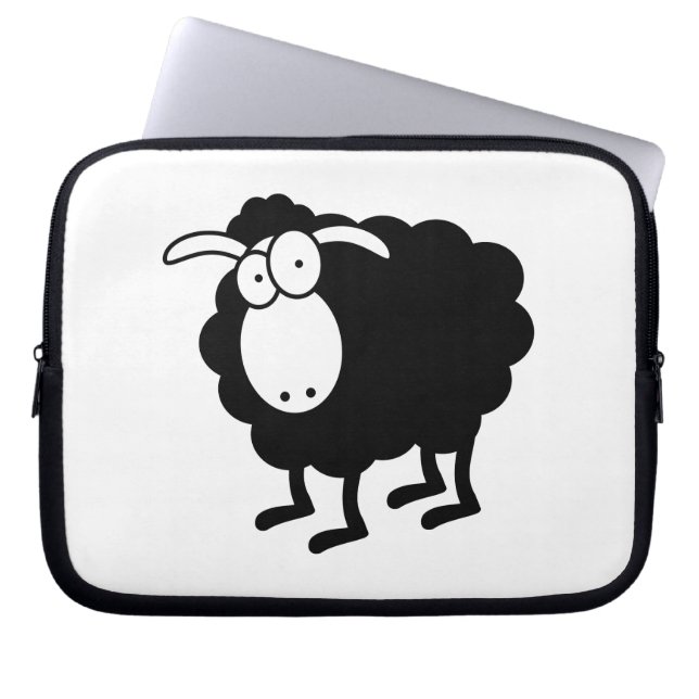 Capa Para Notebook Saco Ovelha Preta (Frente)