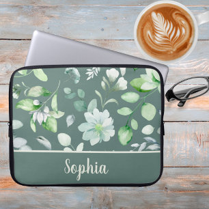 Capa Para Notebook Sage Floral Sage - Assinatura Verde