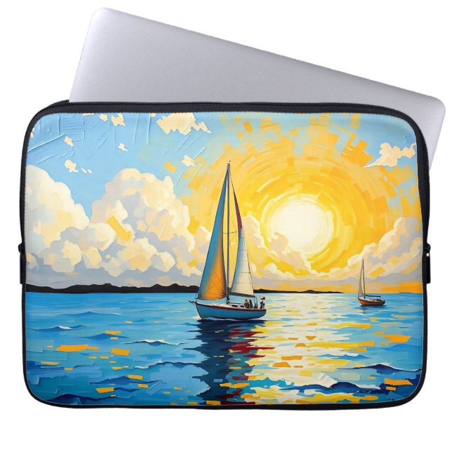 Capa Para Notebook Sailboat at Sunset (Frente)