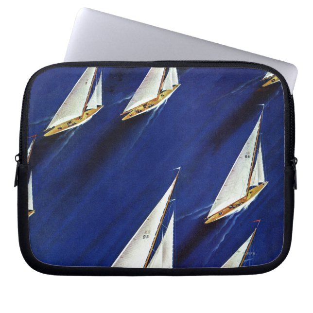 Capa Para Notebook Sailboat Regatta por Ski Weld (Frente)