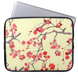 Capa Para Notebook Sakura Blossom Watercolor Padrão Sem Costura