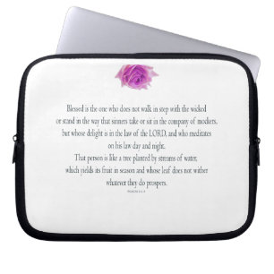 Capa Para Notebook Salmo 1, Flor,