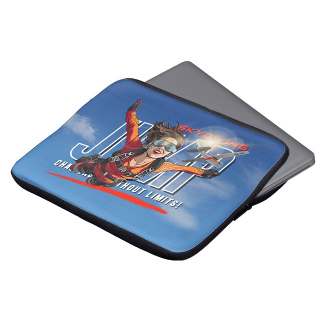 Capa Para Notebook Saltar de Paraquedas - Sinta Liberdade Acima das N (Frente Topo)