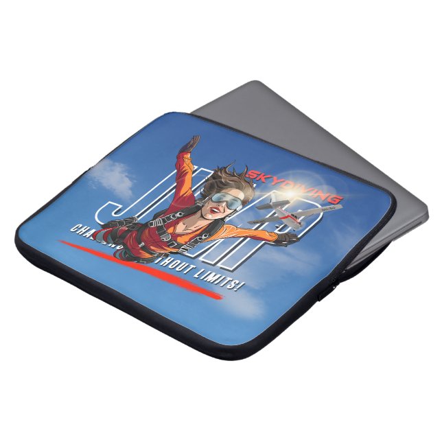 Capa Para Notebook Saltar de Paraquedas - Sinta Liberdade Acima das N (Frente Topo)