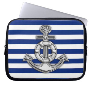 Capa Para Notebook Salva-vidas de Estilo Cromo em Faixa Azul