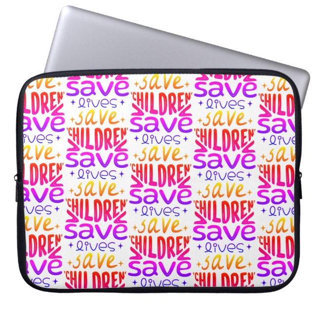 Capa Para Notebook Salvar Filhos, Salvar Eletrônicos de Vidas (Frente)