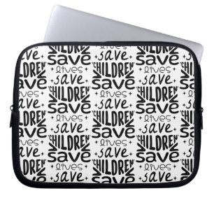 Capa Para Notebook Salvar Filhos, Salvar Vidas
