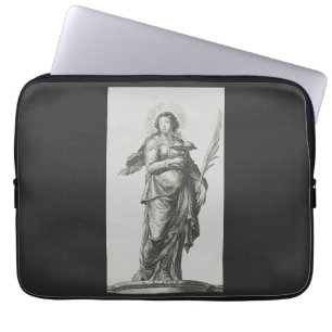 Capa Para Notebook Santa Ágata da Sicília Graça Vulcânica Arte