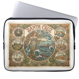 Capa Para Notebook Santa Cruz Califórnia Art‑Nouveau Costa