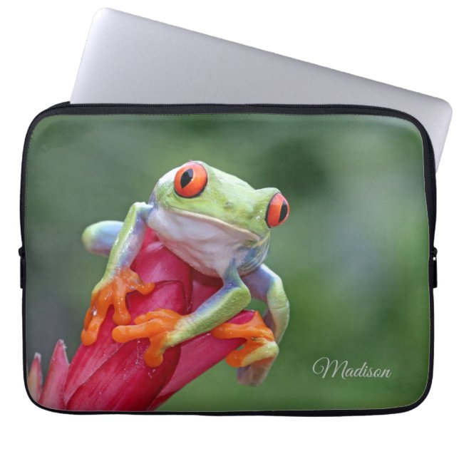 Capa Para Notebook Sapo de Nome Personalizado (Frente)