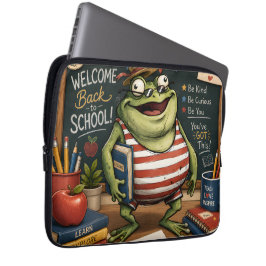 Capa Para Notebook Sapo de Volta às Aulas PNG, Decoração de Sala de A