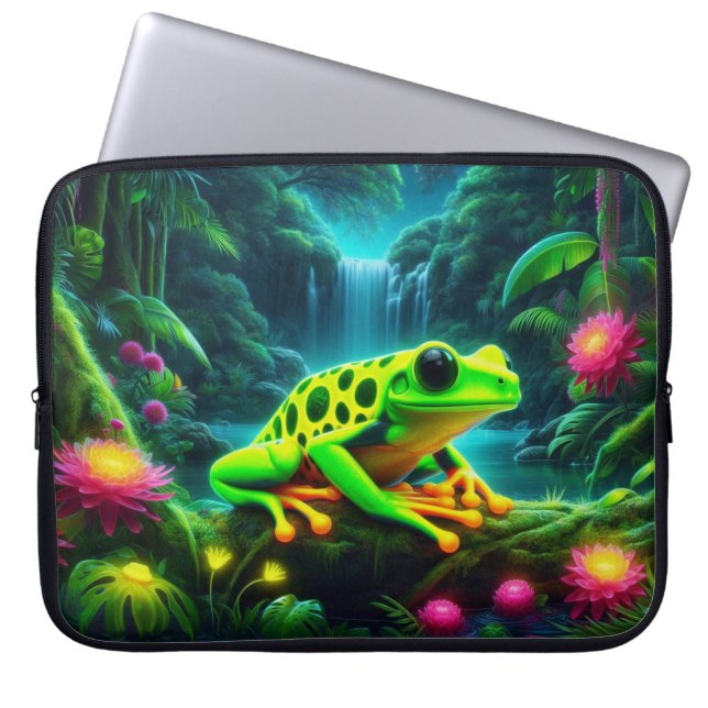 Capa Para Notebook Sapo fluorescente (Frente)