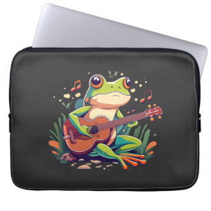 Capa Para Notebook Sapo Reproduzido com Anfíbio Musical Banjo-Cute